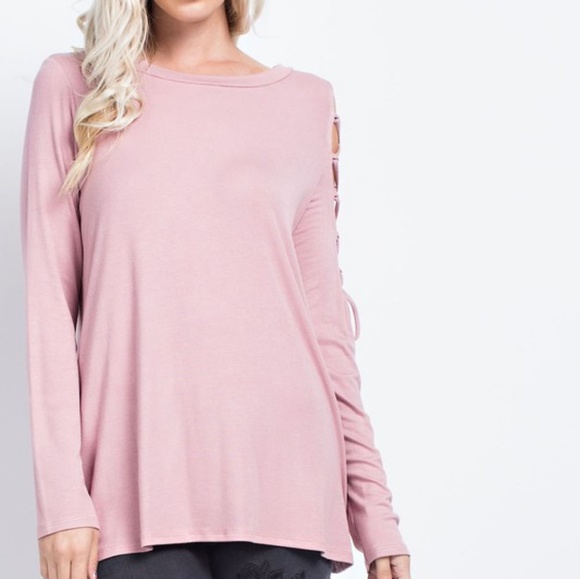 Modal Top With Spaghetti Trim Sleeve - Picture 2 of 4